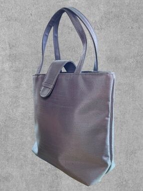 Estée Lauder Iridescent Blue Tote Bag Y2K Shimmer Mini Handbag